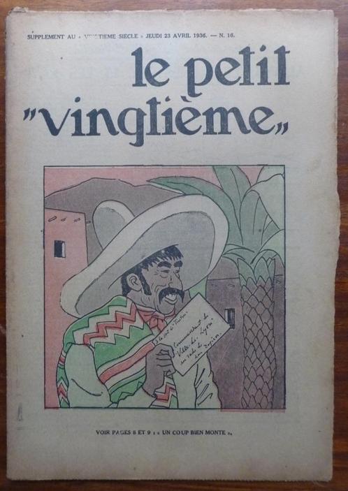TINTIN – PETIT VINGTIEME–16 du 23 AVRIL 1936-OREILLE CASSEE, Livres, BD, Utilisé, Une BD, Envoi