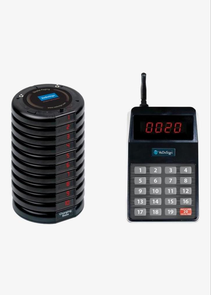 Compleet Touch&Go 20B gasten oproepsysteem met 20 coasters, Zakelijke goederen, Horeca | Overige, Ophalen of Verzenden