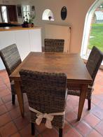 Verlengbare vierkante tafel, Huis en Inrichting, Ophalen, Gebruikt, 50 tot 100 cm, Vierkant