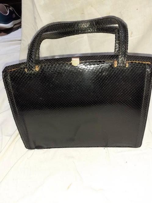 Magnifique sac à main vintage en peau de serpent noire brill, Bijoux, Sacs & Beauté, Sacs | Sacs Femme, Utilisé, Sac à main, Noir