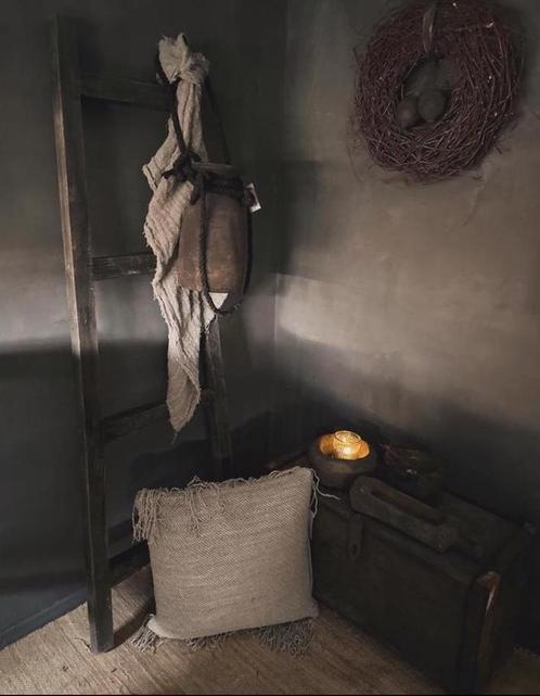 Oud houten Nepalese kruik Aura Peeperkorn, Maison & Meubles, Accessoires pour la Maison | Autre, Enlèvement ou Envoi