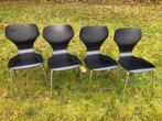 4 x design vlinderchair PHOENIX made in Denmark 90's, Ophalen, Gebruikt, Vintage + mid century design, Zwart