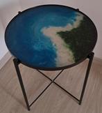 Unieke handgemaakte epoxytafel – zee, strand & eiland, Huis en Inrichting, Tafels | Salontafels, Ophalen, 50 tot 100 cm, 50 tot 75 cm