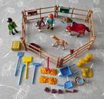 playmobil paarden in bruine omheining, Ophalen of Verzenden, Gebruikt