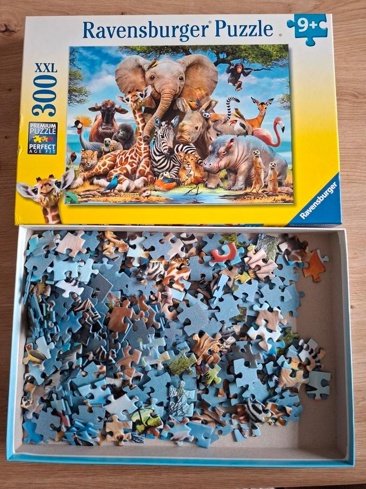 Ravensburger 9+ puzzel van 300 stukjes - Mijn vrienden uit A, Hobby en Vrije tijd, Denksport en Puzzels, Zo goed als nieuw, Legpuzzel
