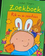 Livre de recherche Rik et le lapin de Pâques, 3 à 4 ans, Comme neuf, Liesbeth Slegers, Livre à déplier, à toucher ou à découvrir