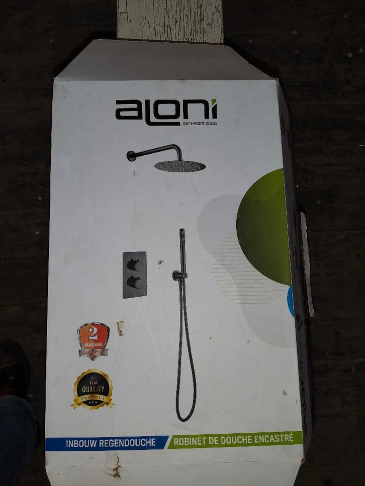 Aloni inbouw regendouche – compleet – nieuw, Doe-het-zelf en Bouw, Sanitair, Nieuw, Douche, Inox, Ophalen