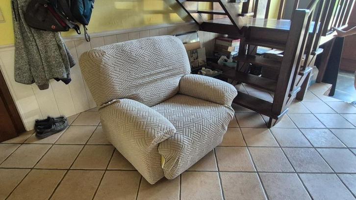 1 ou 2 Fauteuil srelax pour salon - cuir jaune/beige, Maison & Meubles, Fauteuils, Comme neuf, Cuir, 100 à 125 cm, Moins de 75 cm