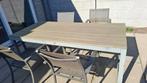Tuintafel met 4 stoelen, Tuin en Terras, Tuintafels, Ophalen, Gebruikt, Rechthoekig