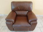 Fauteuil électrique cuir marron Château d'Ax, Ophalen, Gebruikt, 100 tot 125 cm, Leer