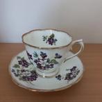 Royal Albert - kop en schorel Violets for Love, Ophalen, Zo goed als nieuw, Porselein, Kop en/of schotel