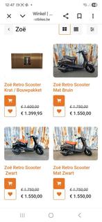 Zoe scooter al verkrijgbaar 1399 euro! Bespaar 300 euro., Vélos & Vélomoteurs, Scooters | Vespa, Enlèvement
