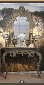Prachtige Baroque rococo console met spiegel., Antiek en Kunst, Ophalen