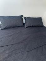 Donkerblauw zetelbed IKEA, Huis en Inrichting, Slaapkamer | Slaapbanken, Ophalen, Blauw, 210 cm, Tweepersoons