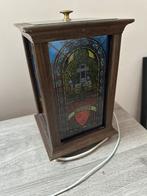 Lamp nachtlichtje gemeente kuurne brandglas tiffanny lamp, Ophalen, Zo goed als nieuw, Glas, Minder dan 50 cm