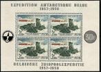 957 Belgische zuidpoolexpeditie OBP BL31*, Postzegels en Munten, Spoor van plakker, Orginele gom, Ophalen of Verzenden, Zonder stempel