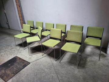 Design Stapelbare Eetkamerstoelen Groen/Zwart (10 Stuks) beschikbaar voor biedingen