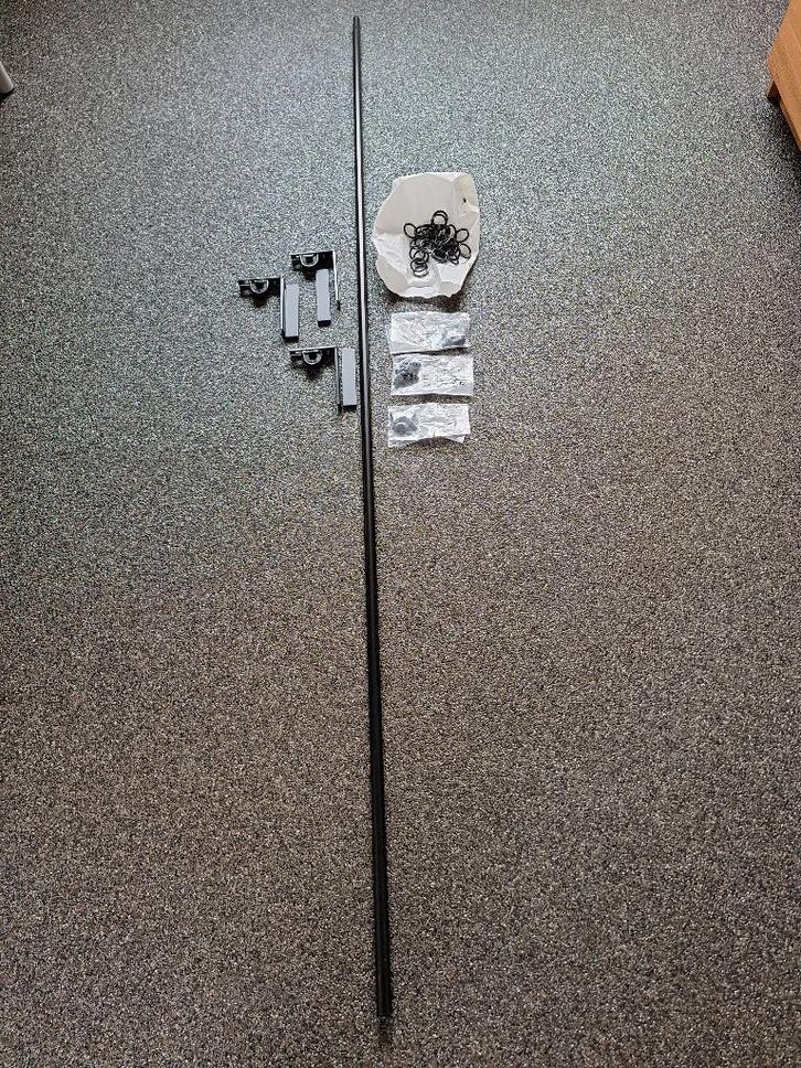 Gordijnroede set Ikea, Huis en Inrichting, Stoffering | Gordijnen en Lamellen, Gebruikt, Zwart, Ophalen