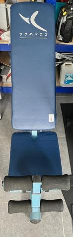 Dominos verstelbare halterbank + gietijzeren halterset 20 kg, Ophalen, Gebruikt, Benen, Halterset