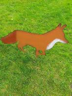 PRACHTIGE VOS IN GEPATINEERD METAAL, Ophalen, Nieuw