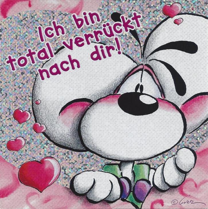 Diddl Magazin Gliteerkarte, Verzamelen, Diddl, Zo goed als nieuw, Papier, Kaart of Schrift, Diddl, Ophalen of Verzenden