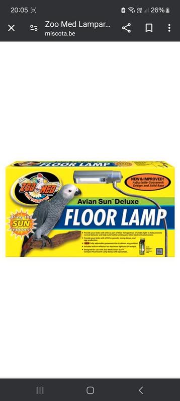 Floor lamp voor papegaaien