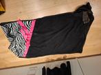 Apart fleecedeken 205 cm met roze strik en zebraprint, Ophalen of Verzenden, Gebruikt, Deken