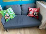 Zetel  2zit kleur blauw blauw grijs., Ophalen, Minder dan 75 cm, Tweepersoons, Zo goed als nieuw