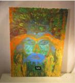 Belle œuvre peinte abstraite '2 faces' - signée, Antiquités & Art, Enlèvement ou Envoi