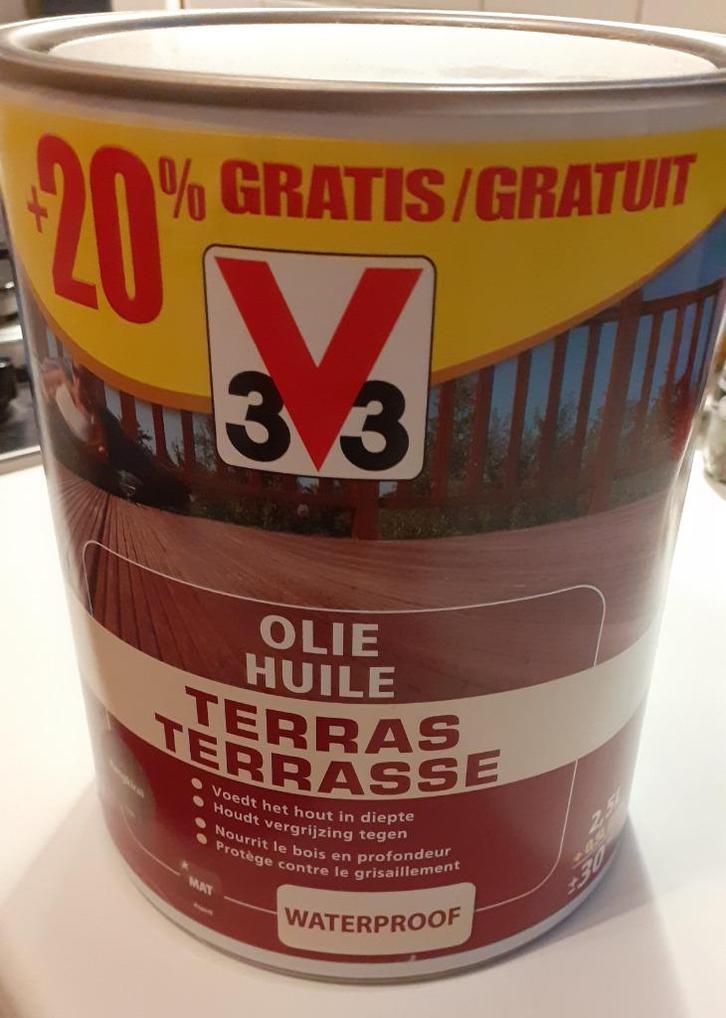 Huile terrasse V33 mat 3 L bangkirai, Doe-het-zelf en Bouw, Verf, Beits en Lak, Nieuw, Minder dan 5 liter, Ophalen