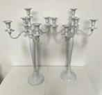 2 X Grote degelijke kandelaar POMAX, Huis en Inrichting, Woonaccessoires | Kandelaars en Kaarsen, Ophalen, Wit, Kandelaar