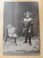 Originele kinderfoto ca. 1900 met poppenwagen, Ophalen of Verzenden, Gebruikt, Foto