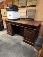 Meubel bureau massief hout teak 2 stuks, Huis en Inrichting, Bureaus, Ophalen, Zo goed als nieuw, Bureau