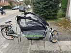 Gazelle bakfiets met regenscherm, Fietsen en Brommers, Ophalen, Gebruikt, 3 kinderen, Gazelle