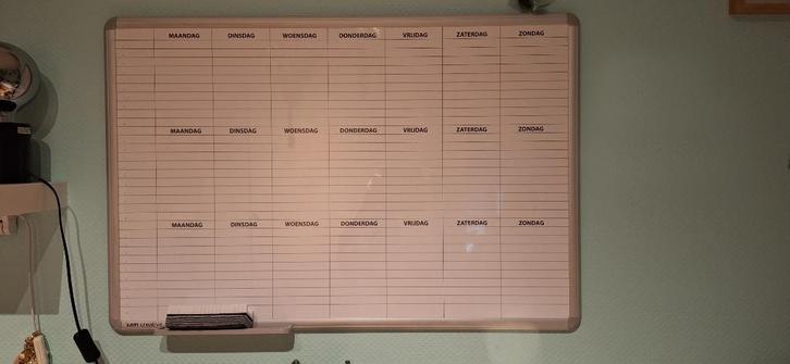 Whiteboard + Stiften + Wisser, Diversen, Schoolborden, Zo goed als nieuw, Whiteboard, Ophalen