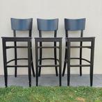 3 massieve houten barkrukken, Huis en Inrichting, Barkrukken, 3 krukken, Ophalen