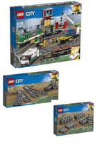 Vrachtrein met extra wissels en sporen, Verzenden, Nieuw, Complete set, Lego