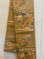 Kimono Obi japonais – brocart “Rokuon-ji” doré, Ophalen of Verzenden, Dames, Kimono