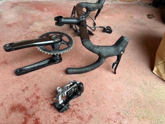 SRAM Rival mechanische groepset + stuur, Fietsen en Brommers, Fietsonderdelen, Gebruikt, Algemeen, Stuur, Ophalen