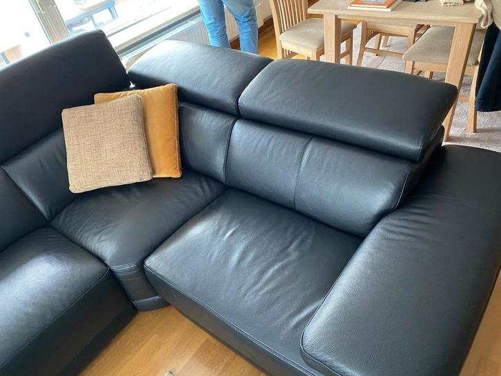 Lederen hoekzetel, Huis en Inrichting, Zetels | Complete zithoeken, Zo goed als nieuw, Leer, Ophalen