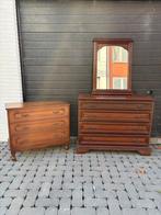 2 houten commodes + spiegel, Ophalen