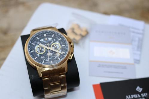 New Gamages race roze herenhorloge, Handtassen en Accessoires, Horloges | Heren, Nieuw, Polshorloge, Overige merken, Staal, Goud