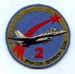 ABL Belgische luchtmacht patch 2 sqn F-16 velcro, Verzamelen, Verzenden, Luchtmacht, Embleem of Badge