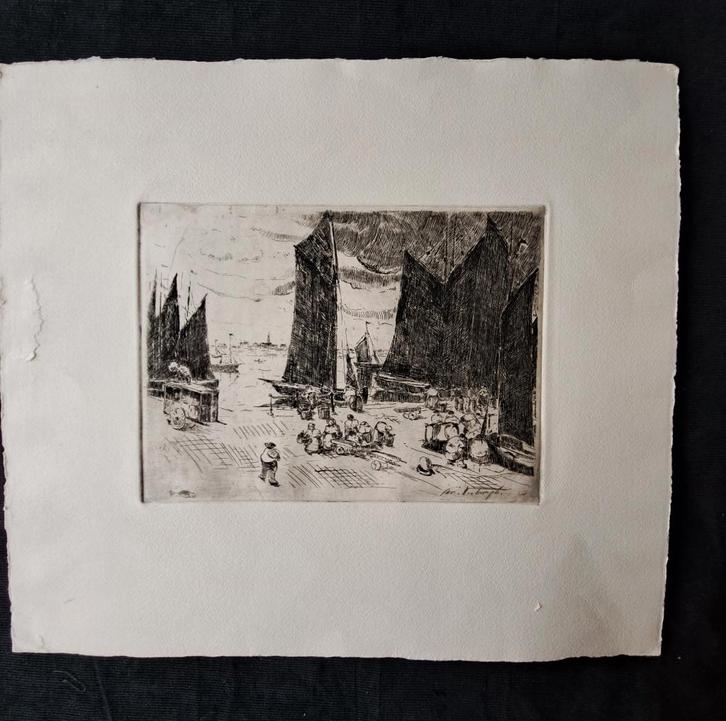 Médard Verburgh 1886 – 1957 zeer mooie grote ets, Antiek en Kunst, Kunst | Etsen en Gravures, Ophalen