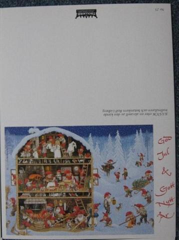 ROLF LIDBERG, neuf, 10 cartes postales de Noël doubles