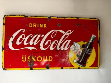 Emaille coca cola beschikbaar voor biedingen