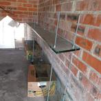 lang en zwaar glazen rek, Ophalen, Gebruikt, 150 discs of meer, Glas