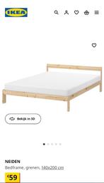 IKEA bedframe + matras, Queen size, Beige, Enlèvement, 200 cm