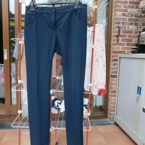 Broek blauw wol Brunello Cucinelli 44 (it 48) - nl 42, Vêtements | Femmes, Culottes & Pantalons, Comme neuf, Taille 42/44 (L)