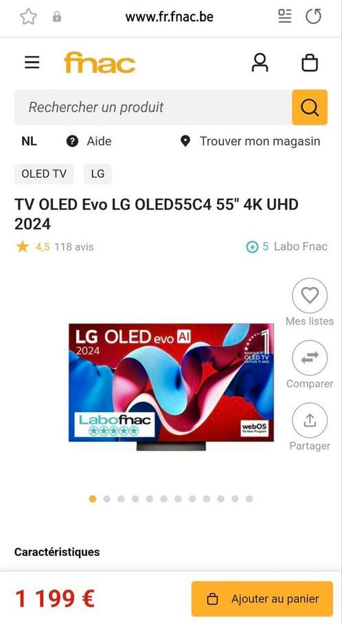 LG OLED 55C4 TV NIEUW EN VERPAKT, Audio, Tv en Foto, Overige Audio, Tv en Foto, Ophalen